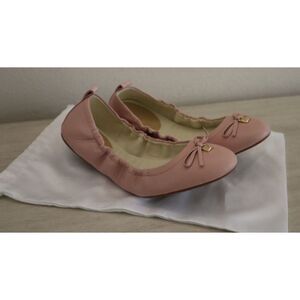Michael Kors ME22A Women's Sz 7.5M Rose Pink Juliette Slip-On Flats Shoes